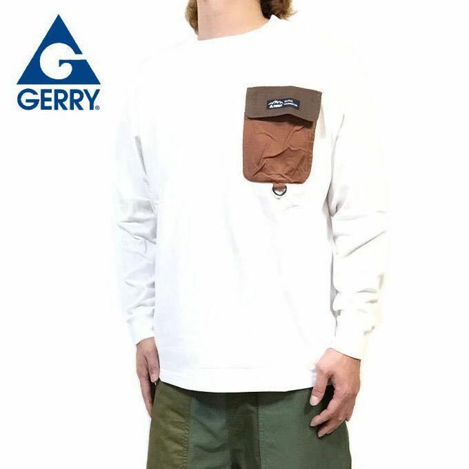 新品正規 ＸＬ GERRY ジェリー USAコットン ロンT 長袖Ｔシャツ フラップポケット付き キャンプ アウトドア ストリート メンズ レディース