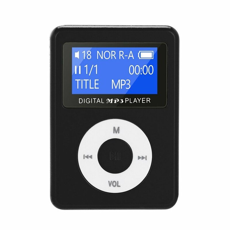 【ブラック】新品 長方形 スピーカー内蔵 液晶画面付き MP3 音楽 プレイヤー SDカード式