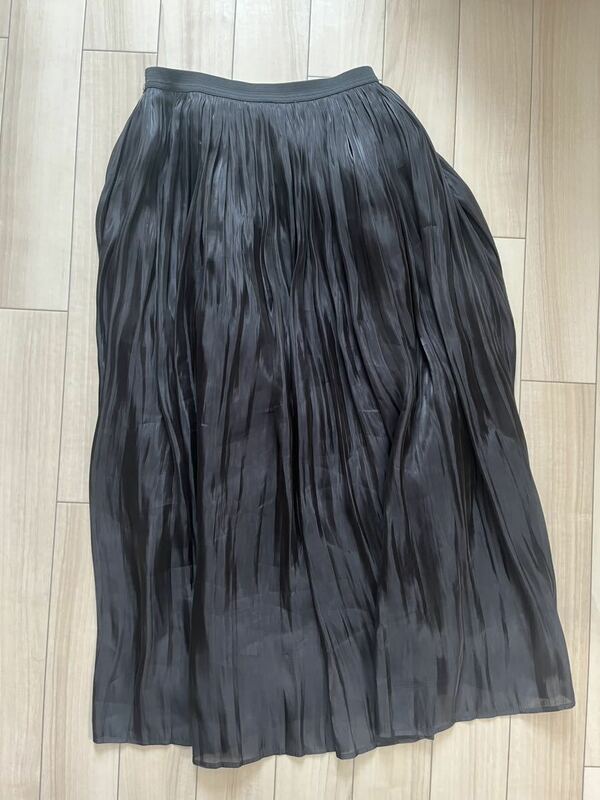 【美品】Techichi スカート ロングスカート プリーツスカート 黒 ブラック テチチ Fサイズ