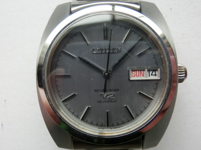 シチズン メンズ腕時計 セブンスターV2 オートマチック 自動巻き グレー文字盤