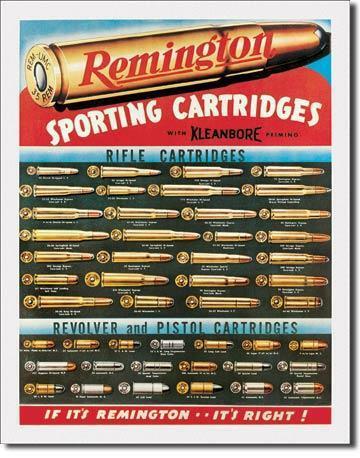 ブリキ看板 /Remington Cartridges (1001) ティンサインプレート インテリア雑貨 アメリカン雑貨 エンボス看板 ドイツ製 ショップ 店舗　