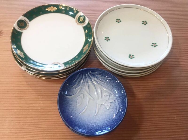 お皿15枚セット 有田焼萬永小皿5枚、シフォン中皿5枚、第一陶器中皿5枚