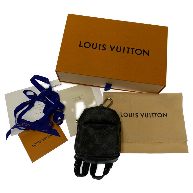 Louis Vuitton ルイヴィトン ビジューサック バックパック ブラック モノグラム バッグチャーム 箱・保存袋付き レディース 599578
