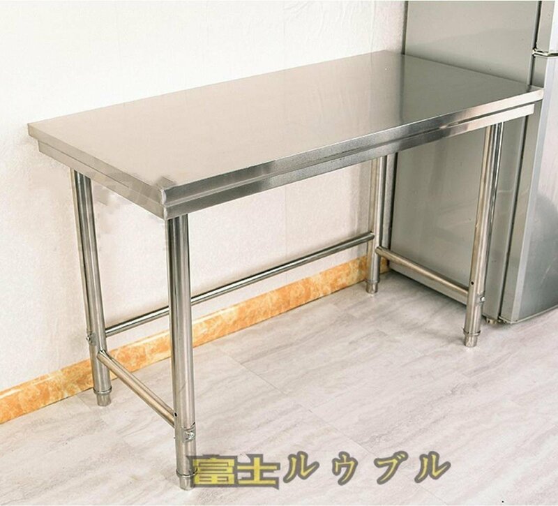 高品質★ワークテーブル デスク 作業台 120cm アジャスター フルステンレス
