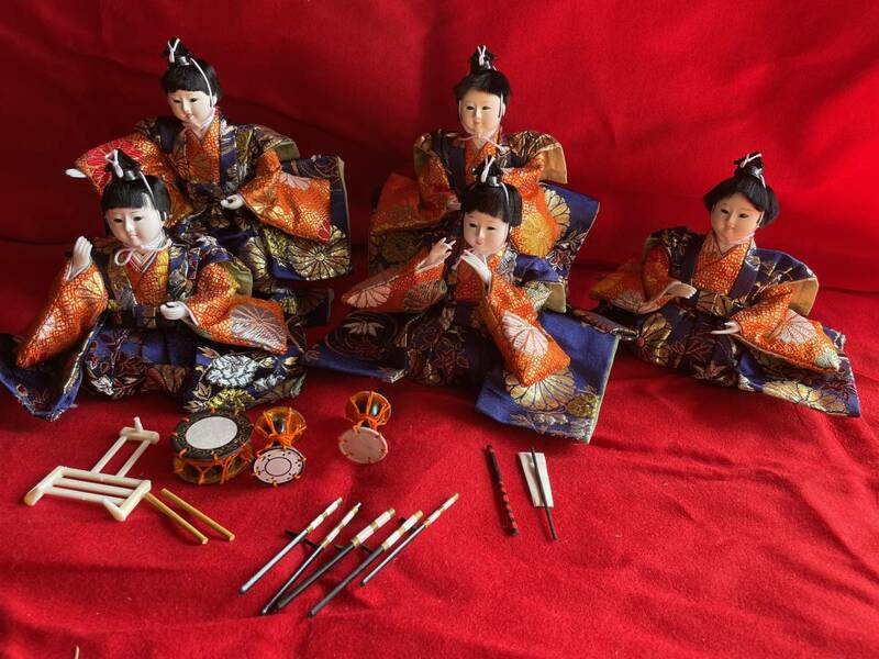 『雛人形 ひな祭り』五人囃子 日本伝統人形 ひな人形 
