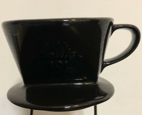 カリタ 陶器製コーヒードリッパー 101-ロト 1~2人用 新品 ブラック #01005 Kalita 未使用品