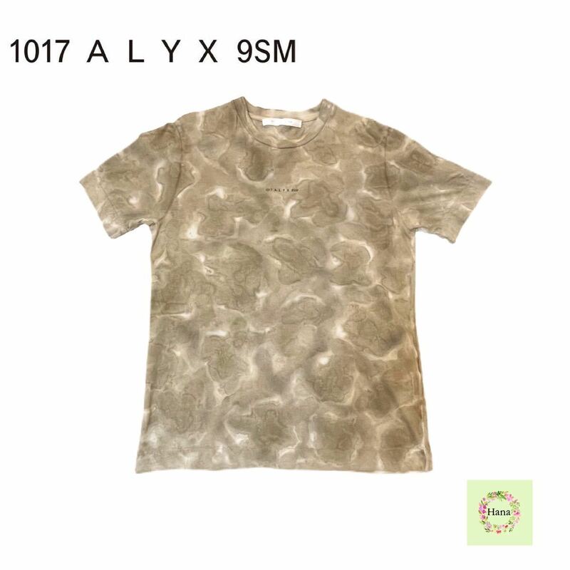 1017 ALYX 9SM アリクス ロゴ Tシャツ コットン 半袖 ベージュ メンズ Sサイズ 中古