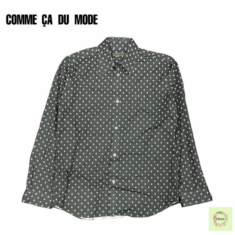 【美品】 COMME CA DU MODE MEN コムサデモード メン ワイシャツ Yシャツ シャツ トップス 07-20IW38 ブラック メンズ M 中古