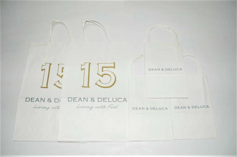 ディーン＆デルーカ　DEAN & DELUCA★紙袋５枚セット★ショッパー　ショップ袋