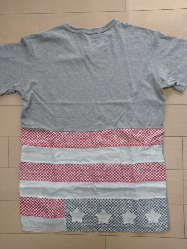 visvim（ビズビム） KOFU FLAG TEE S/S 古布フラッグTシャツ カラー:グレー系 表示サイズ:1 日本製