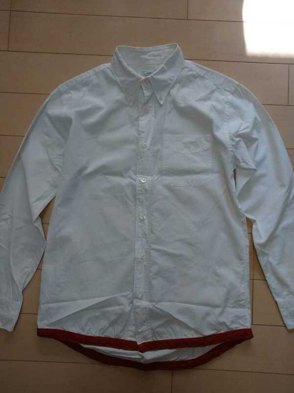 visvim（ビズビム） 裾パイピング L/S SHIRT カラー:ホワイト系×赤茶系 表示サイズ:S 日本製