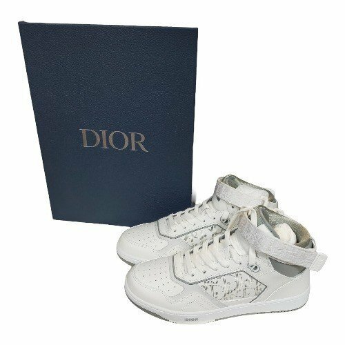 ◆未使用品◆DIOR HOMME メンズ ハイカットスニーカー 3SH132ZIJ White/Grey サイズ27-27.5cm メンズ ファッション 靴 D37033NB