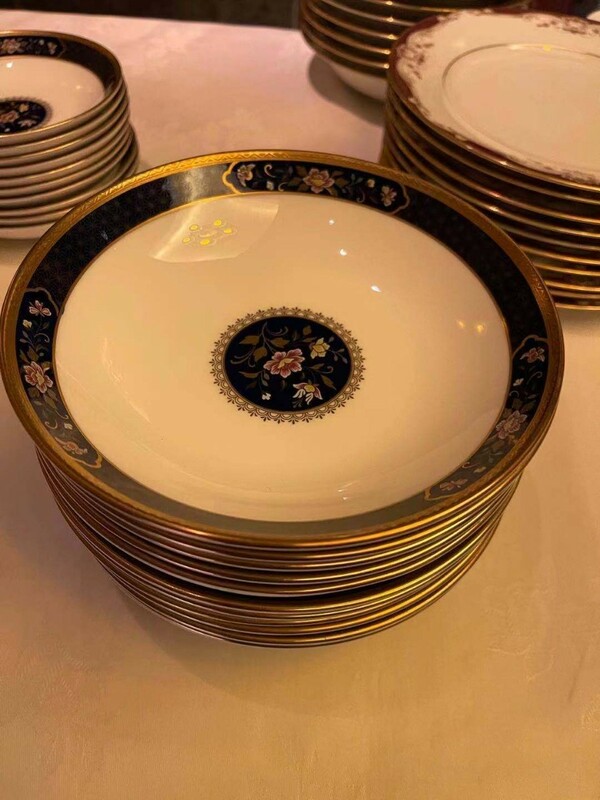 10枚セット　ニッコー　ファインボーンチャイナ 深皿　ディナープレート　直径19cm