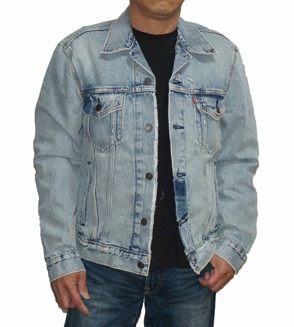 リーバイス Levis デニムジャケット ダメージリペア 72334-0674 メンズ ジージャン Gジャン アウター 春物 秋物 ユーズド加工 サイズM