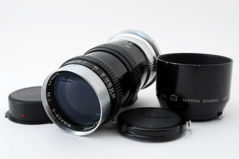 Nikon ニコン NIKKOR-Q 13.5cm 135mm 3.5mm Black ブラック S Mount マウント 黒鏡胴 日本光学 nippon kogaku (1426)