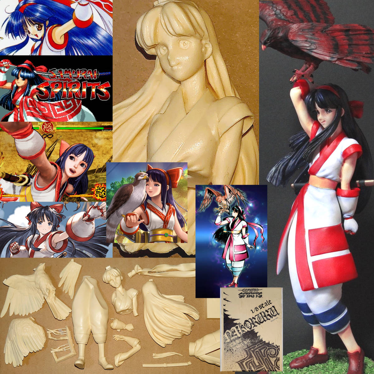 1/8 ナコルル　サムライスピリッツ　ペーパームーン　ワンダーフェスティバル　ワンフェス　ガレージキット　ガレキ レジン