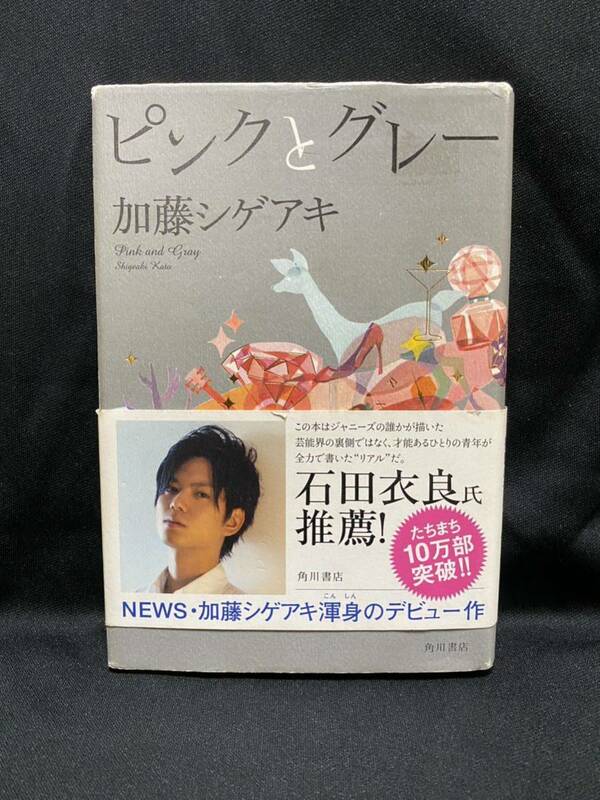 ★ピンクとグレー★中古品/小説/ジャニーズ/NEWS/加藤シゲアキ/デビュー作/角川書店/ N19