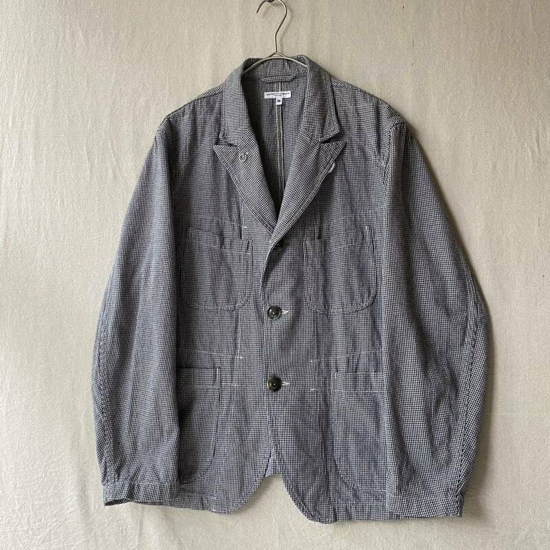 ENGINEERED GARMENTS ベッドフォード ジャケット / M コットン 千鳥格子 グレー カバーオール ワーク USA製 NEPENTHES O3-03040-1858 sale