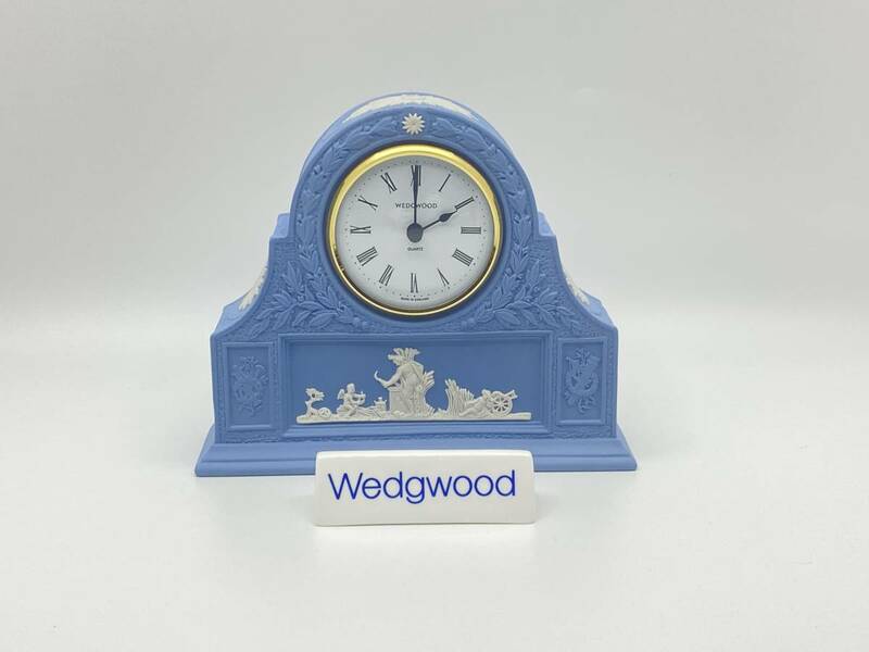 ＊レア 未使用＊ WEDGWOOD ウェッジウッド ＊RARE UNUSED＊ JASPERWARE Blue Mantle Clock ジャスパーウェア ブルーマントルクロック *L399