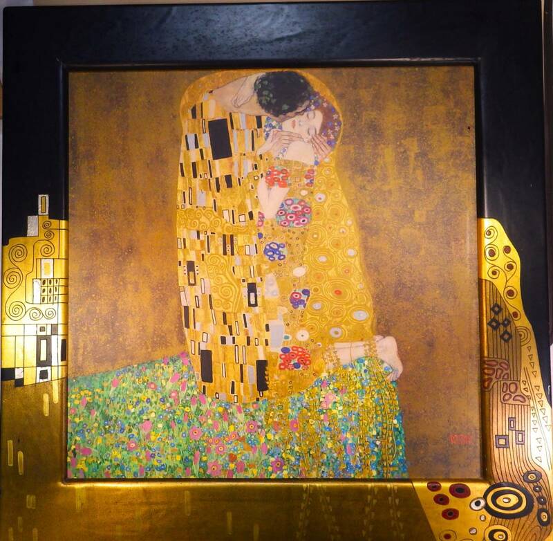『接吻』 Kiss　グスタフ・クリムト　Gustav Klimt　美術印刷　 大型額装品