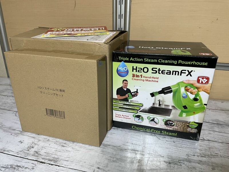 23A03-51: H20 Steam FX ハンディ スチーム クリーナー 掃除 家電 箱 付属品 付き