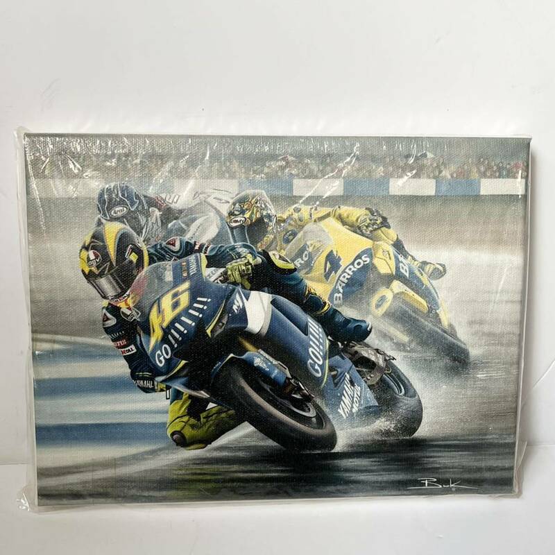 200枚限定★MotoGP バレンティーノ・ロッシ★46 YAMAHA バイク ロードレース★キャンバス画 アート 絵画★アーティスト agv オートバイ