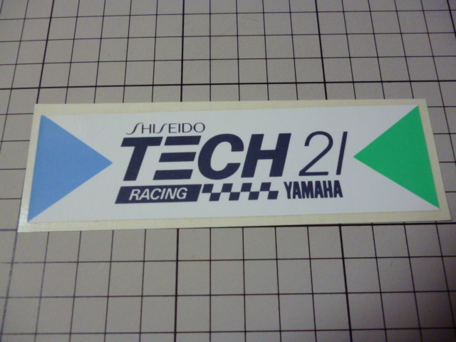 SHISEIDO TECH21 RACING TEAM YAMAHA ステッカー 当時物 です(128×37mm) 資生堂 テック21 レーシング チーム ヤマハ