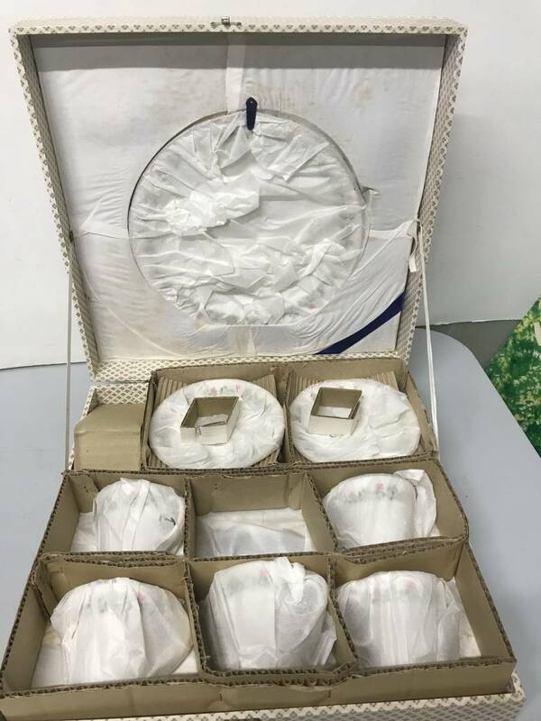 新品 未使用 レトロ Noritake Ivory ノリタケ　アイボリー RC JAPAN カップ&ソーサー 5客 大皿1 ティーセット レトロ 花柄　　