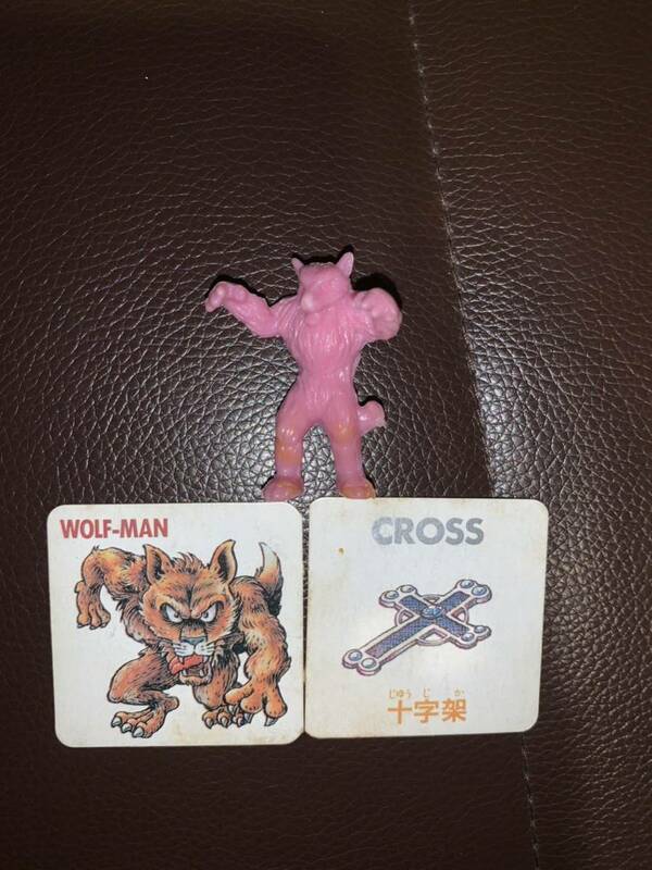 当時物　ロッテ　ネクロスの要塞　第一弾　Level1　ウルフマン＋カード（検）昭和　食玩　80年代　駄菓子屋　レトロゲーム