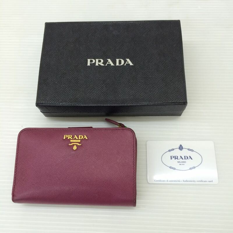 ◆PRADA/プラダ IML225 折財布 箱付き 中古品 syhib005071