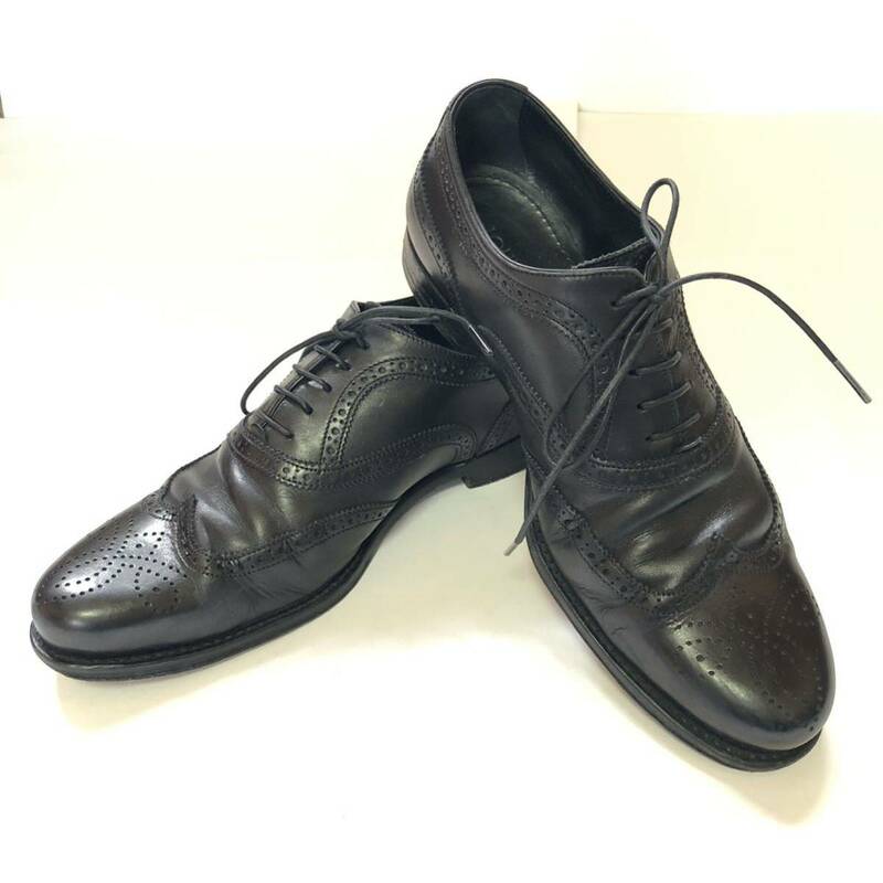 【ルイヴィトン】本物 靴 24.5cm ビジネスシューズ 革 黒色系 メンズ 中古品ー123 全国一律送料1100円