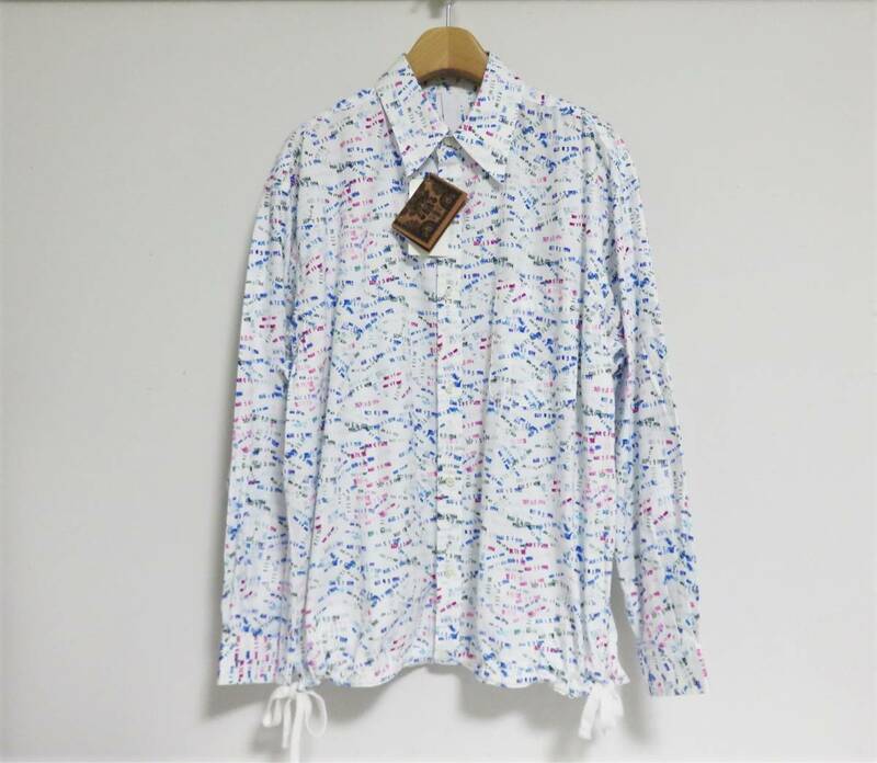送料無料 定価2.4万 新品 Niche. Cherda Shirts M ホワイト 日本製 ニッチ 総柄 シャツ