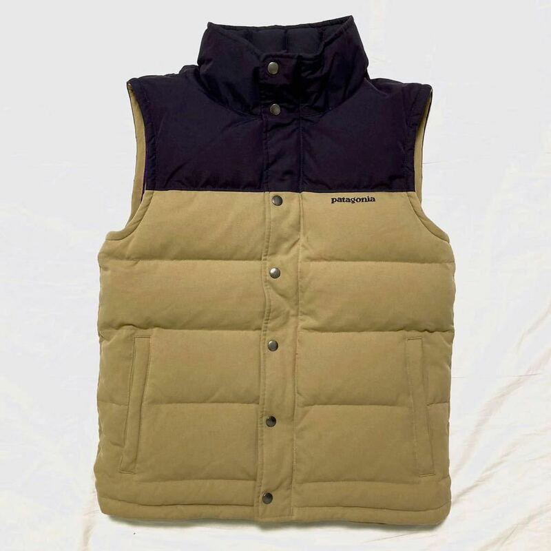 patagonia BIVY DOWN VEST パタゴニア ビビー ダウン ベスト27585FA13 XS ベージュ ダークパープル 2013年製 アウトドア