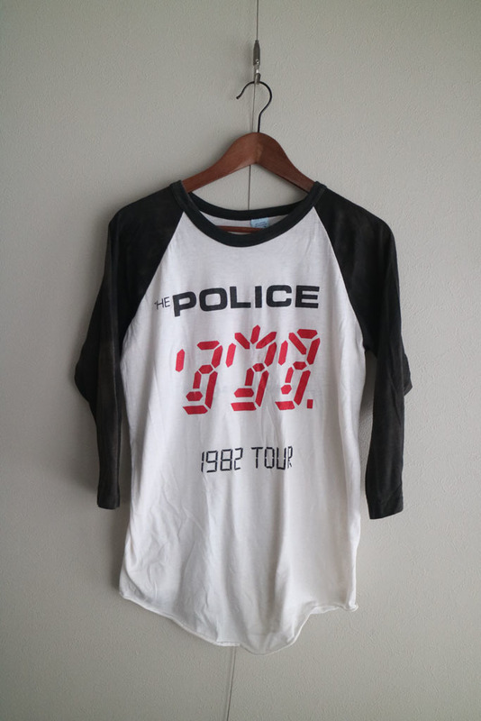 80's THE POLICE “GHOST IN THE MACHINE” Raglan Sleeve Tee ポリス/バンドT/ヴィンテージ/ラグラン/L