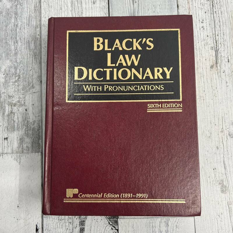 BLACK’S LAW DICTIONARY　WITH PRONUNCIATIONS　SIXTH EDITION　辞典　第6版