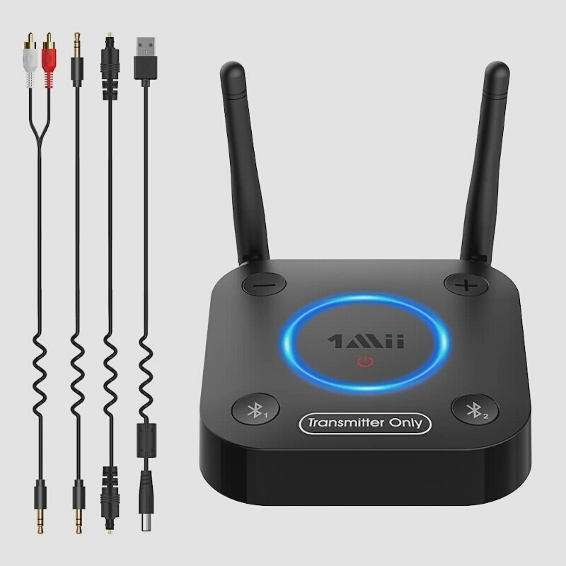 送料無料★1Mii 5.0 Bluetooth トランスミッター テレビ オーディオ送信機 ワイヤレス 光デジタル 2台同時接続