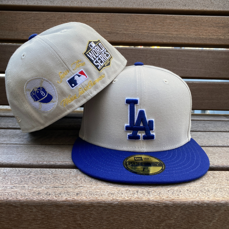 USA限定【7.1/4】Newera ニューエラ 59FIFTY ロサンゼルス ドジャース LA Dodgers メジャーリーグ OffCampus オートミール MLB (15-16)