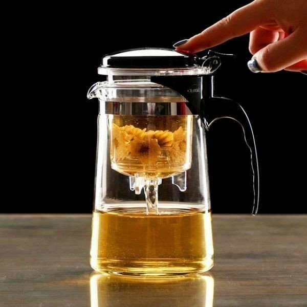 LHW1442★ 紅茶ポット耐熱ガラスティーセット(ポット&ティーカップ4つ) コーヒーガラスメーカー ティーポット 750ml ポット ケトル 