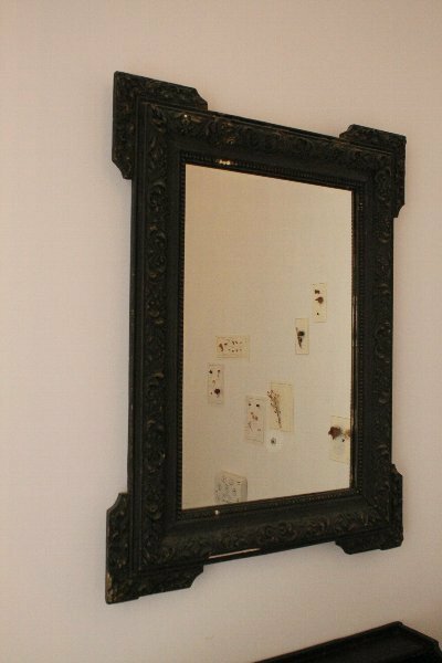 フランスアンティーク.19世紀.ヴィクトリアン.ミラー.鏡.ハットスタンド..陳列.棚.ナポレオン3世