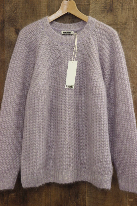 新品未使用 22AW NKNIT (ンニット) mix color mohair knit / 2サイズ / purple パープル / モヘアニット 