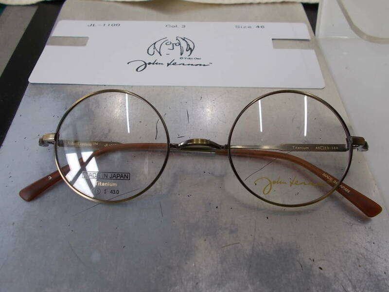 ジョンレノン John Lennon 丸眼鏡フレーム JL-1100-3お洒落！ チタン製 