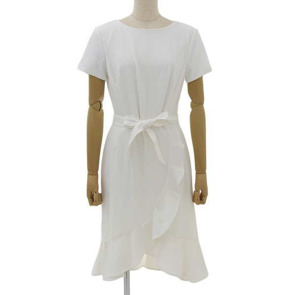 超美品 カルバンクライン Calvin Klein ワンピース ドレス ホワイト サイズ4 レディース 278205