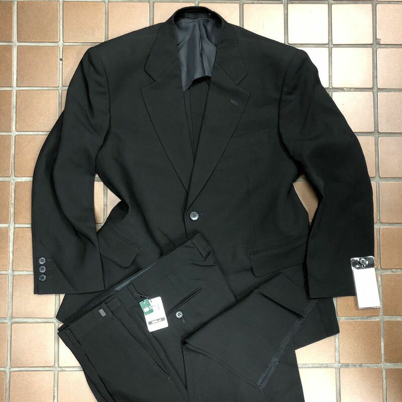 【アウトレット価格】リクルートスーツ　激安礼服★ブラックスーツ/大きいサイズ BE3/センターベンツ　1タック　アジャスター付