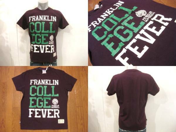 名作 本物 新品 F&M フランクリンマーシャル FRANKLIN&MARSHALL 半袖 Tシャツ パープル M