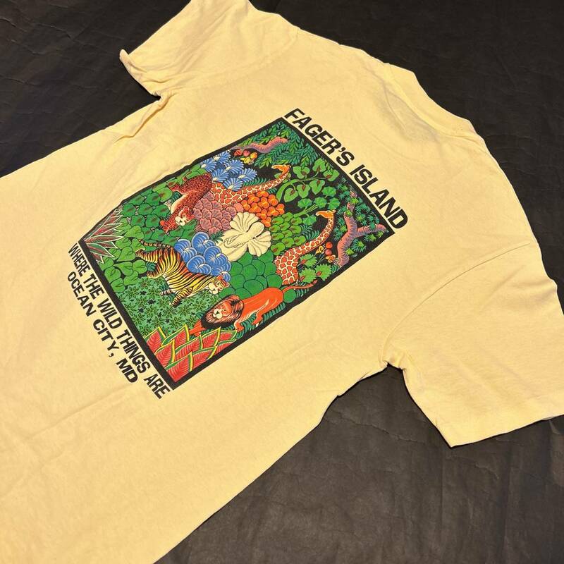 ◆即決送料込み◆アメリカ製90sシングルステッチ プリントTシャツM◆ビンテージヴィンテージ