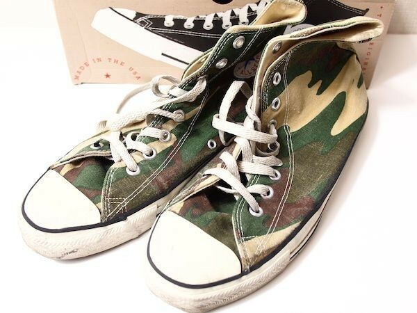 アメリカ製コンバースCONVERSEオール スターALL STARスニーカーHiカモCAMO迷彩USA製28cm(ジャック パーセルONE STARワン スターVANSバンズ