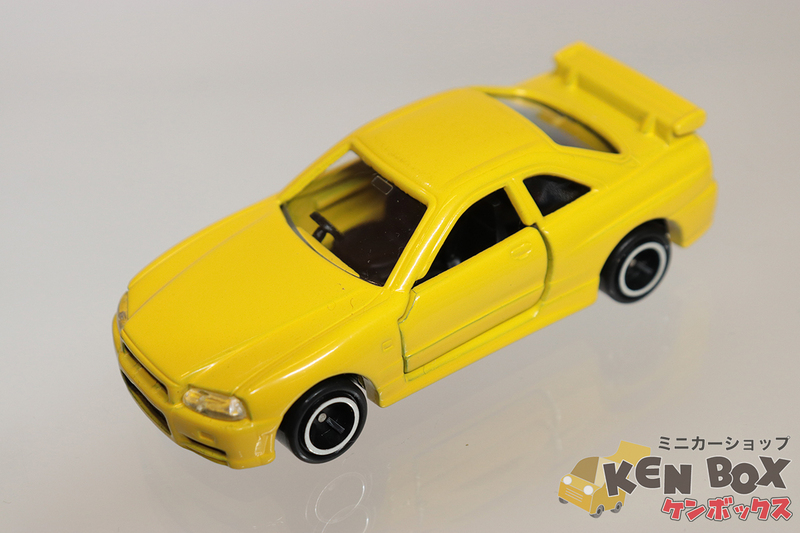 TOMICA トミカ NISSAN 日産 SKYLINE スカイライン GT-R R34 黄/ワイドタイヤ 中国製 現状渡し