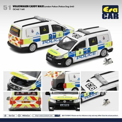 Era Car　51　フォルクスワーゲン キャディ MAXI London Police(Police Dog Unit) ※1/64スケール