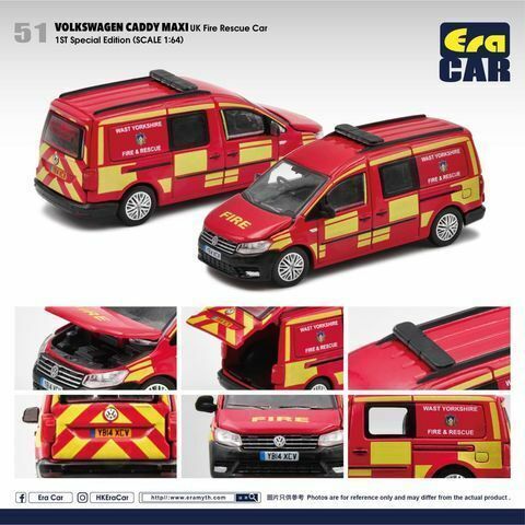 Era Car　51　フォルクスワーゲン キャディ MAXI UK Fire Rescue Car(初回限定) ※1/64スケール