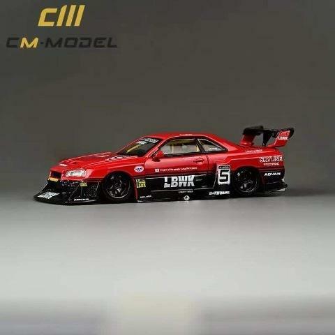 CM-MODEL　CM64-ER34-01　日産 スカイライン GT-R スーパーシルエット LBWK ER34 赤/黒 #5 ※1/64スケール